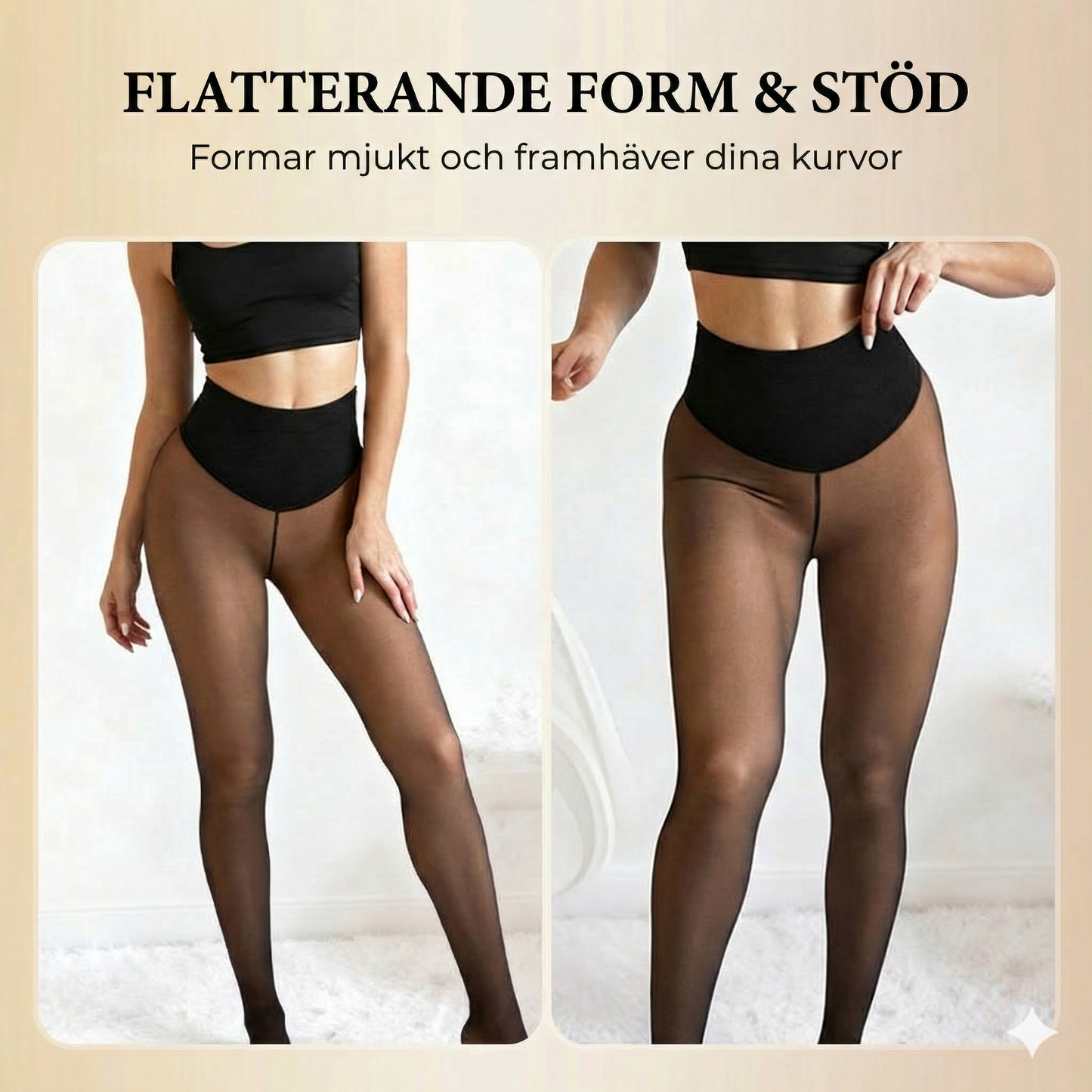 Högmidjade formande leggings: Korrigerande och osynliga