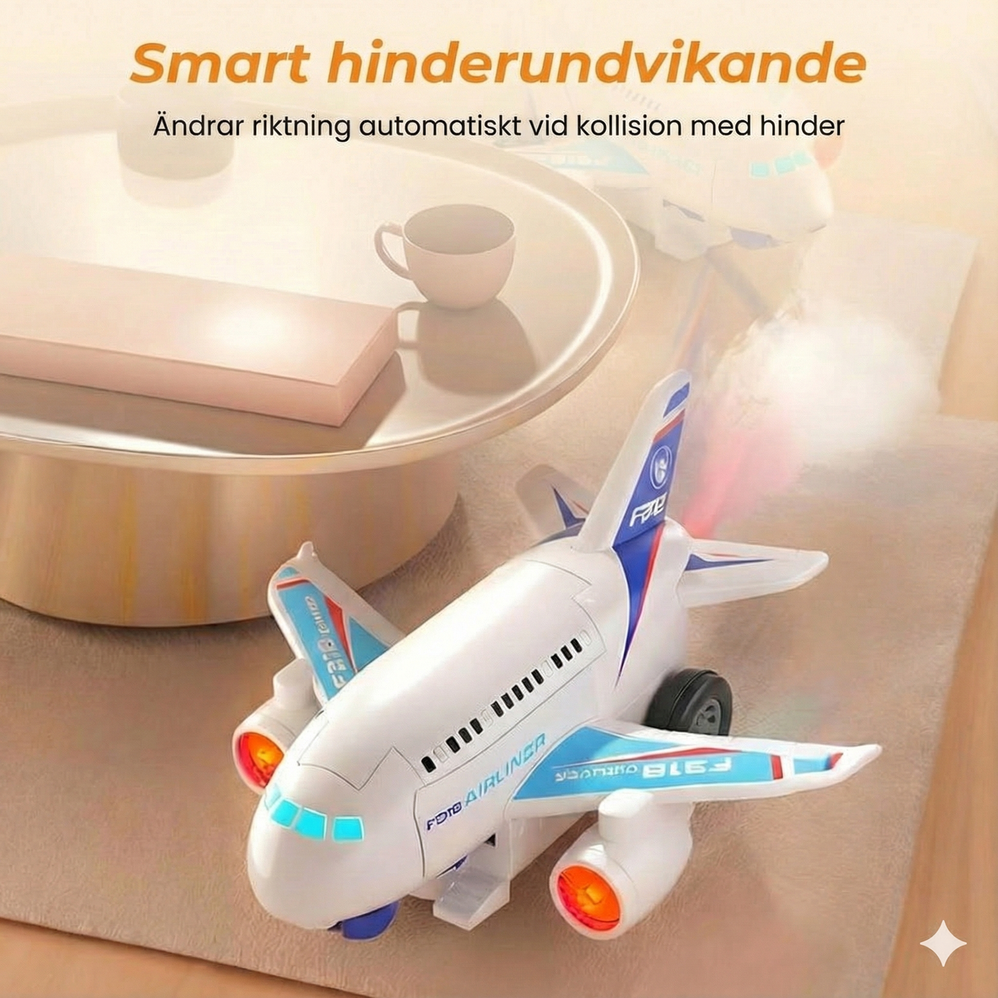 2-i-1 elektrisk transformerande flygplansrobotleksak