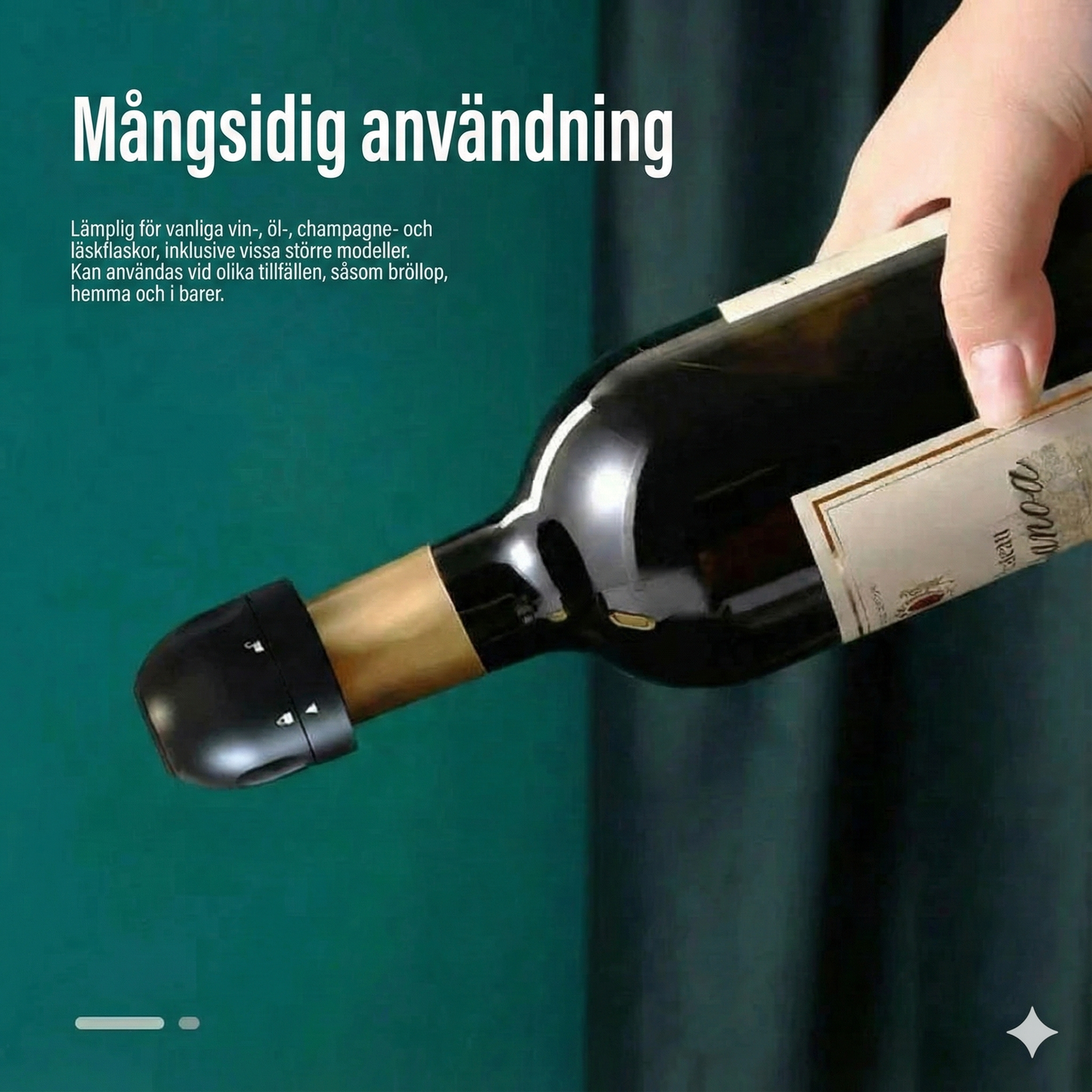 Silikonförsegling för vin-/champagneflaskor