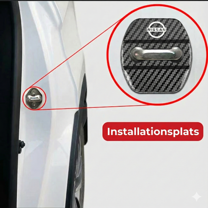 Skyddsskydd i metall till bildörrslås (4 st)