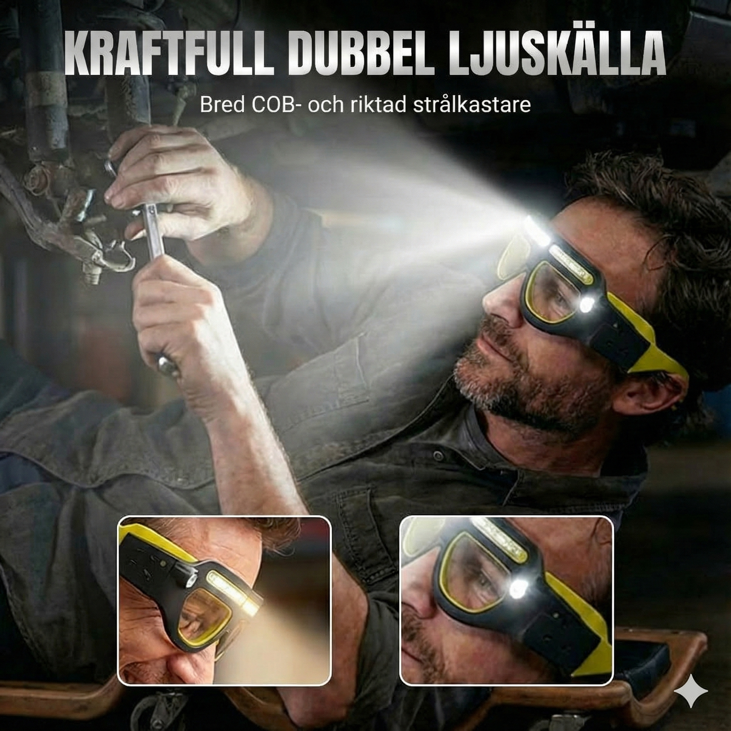 Kraftfull LED-pannlampa: Vattentät och laddningsbar (utomhus och gör-det-själv)