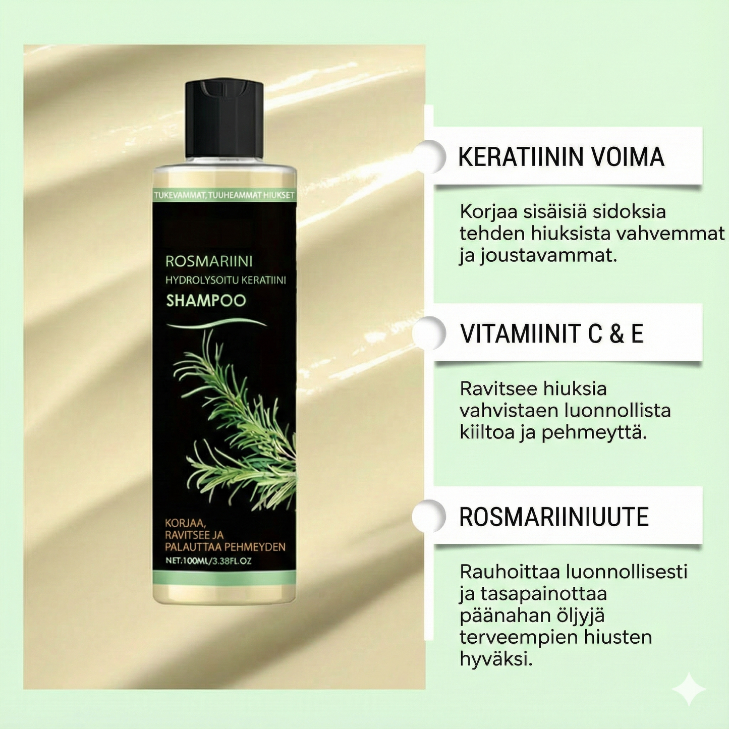Rosmarinhydrolyserat keratinschampo