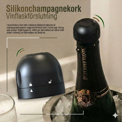 Silikonförsegling för vin-/champagneflaskor