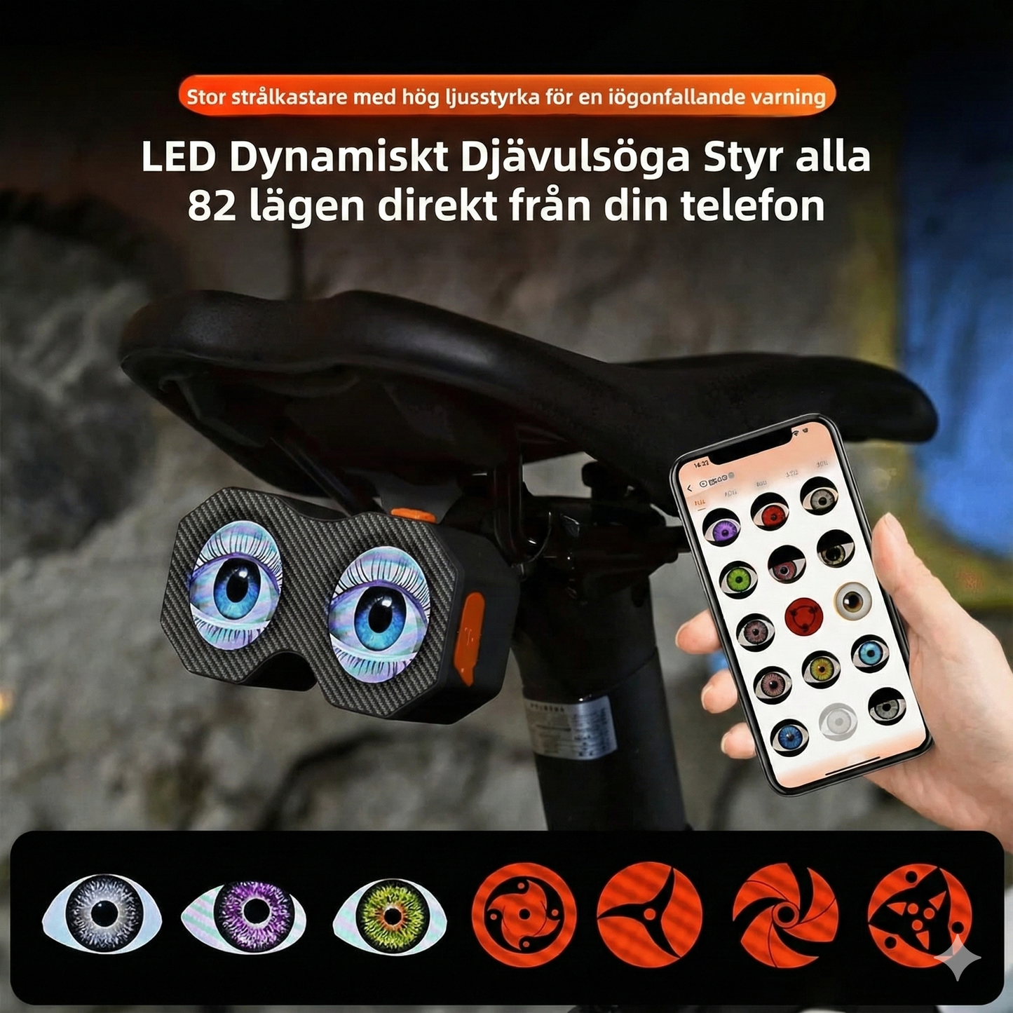 Dynamiskt Devil's Eye-bakljus