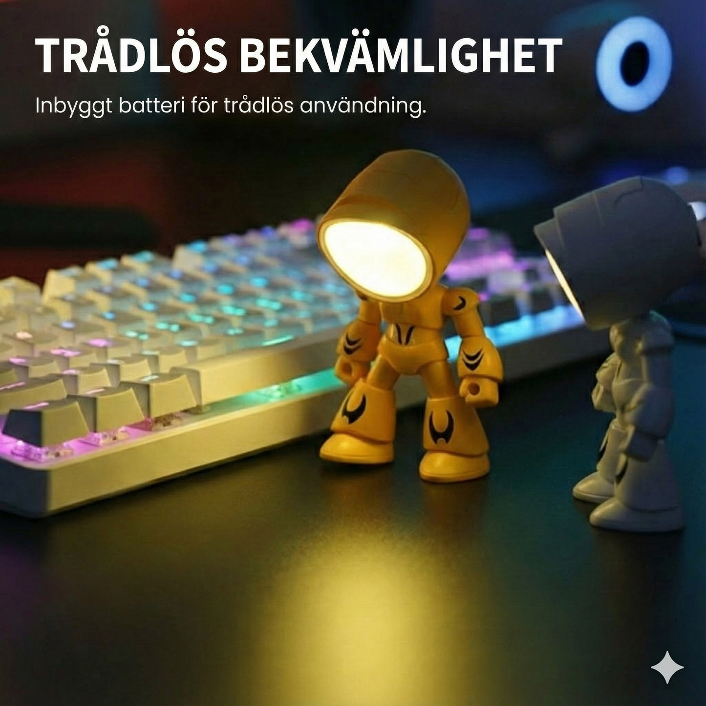 Mini kreativ robotbordslampa