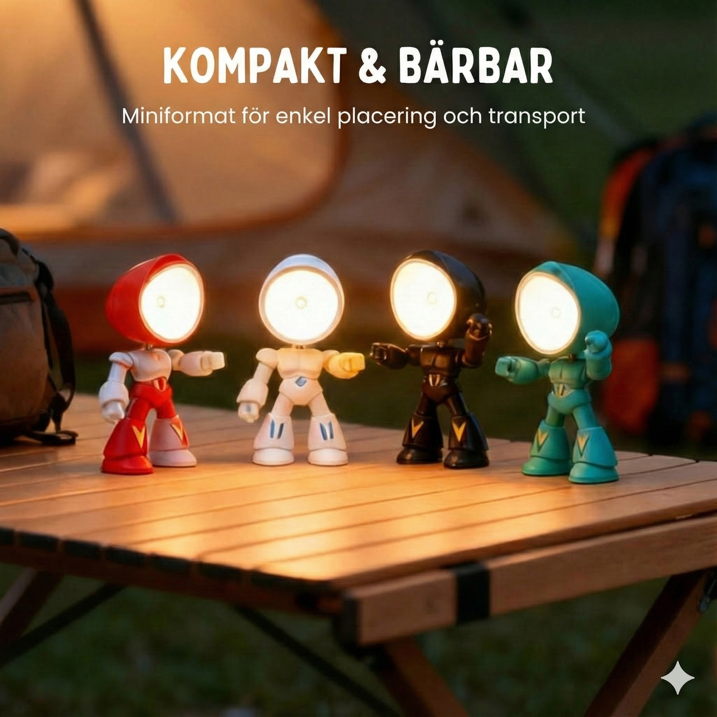 Mini kreativ robotbordslampa