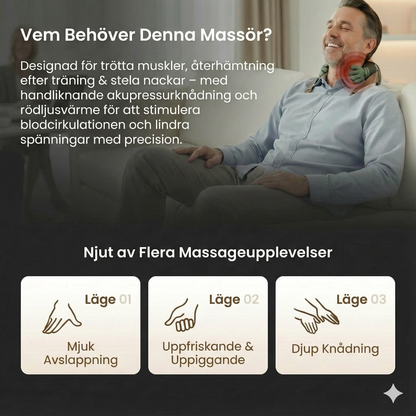 Den bästa bärbara nackmassagern – 3 gånger mer avslappning!