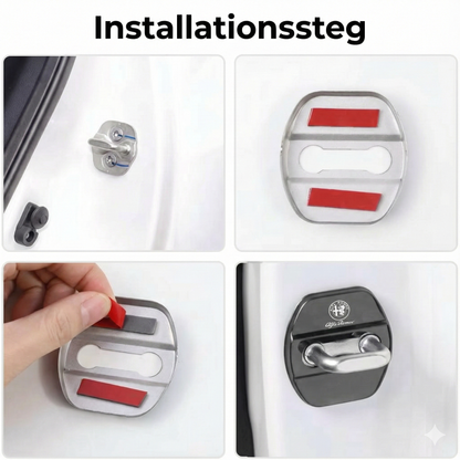 Skyddsskydd i metall till bildörrslås (4 st)