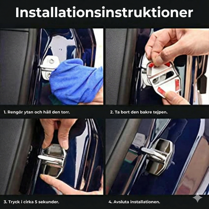 Skyddsskydd i metall till bildörrslås (4 st)