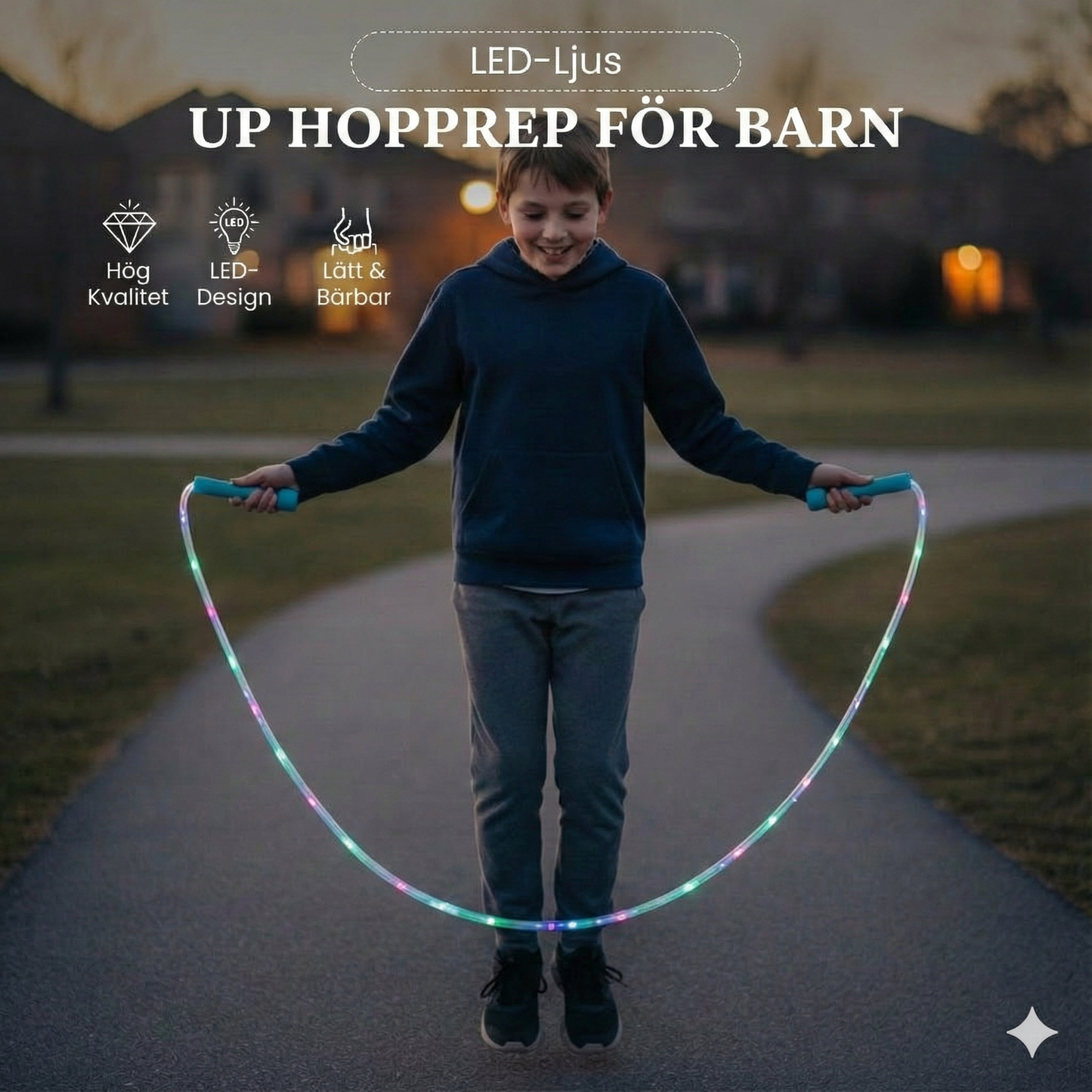 LED-belyst hopprep för barn