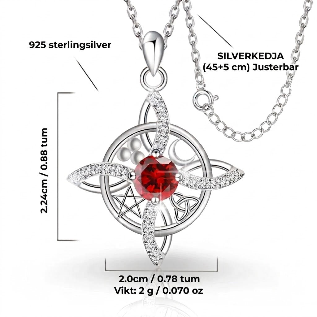 Halsband med häxknut och födelsesten