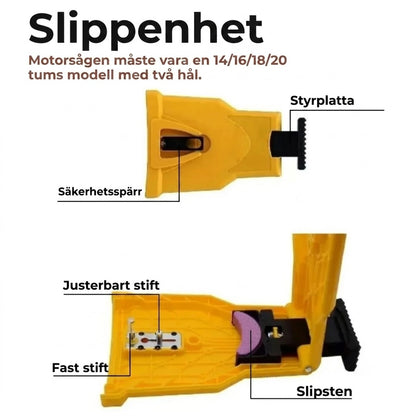 Kedjesågsslip med 5 slipstenar