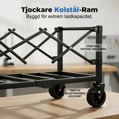 Hopfällbar transportvagn