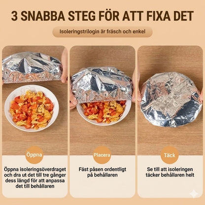 Professionella ugns- och mikrovågsäkra isoleringspåsar i aluminiumfolie – 50-pack