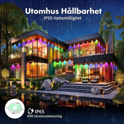 Smart RGB-ljusslinga för utomhusbruk med appstyrning