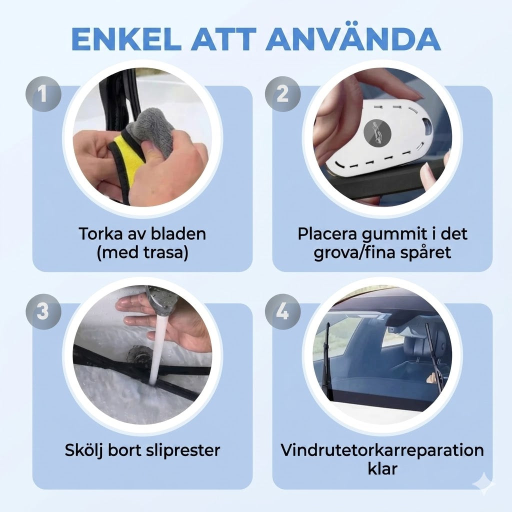 Universell Torkarbladsvässare – Återställer Slitna Torkarblad på 30 Sekunder