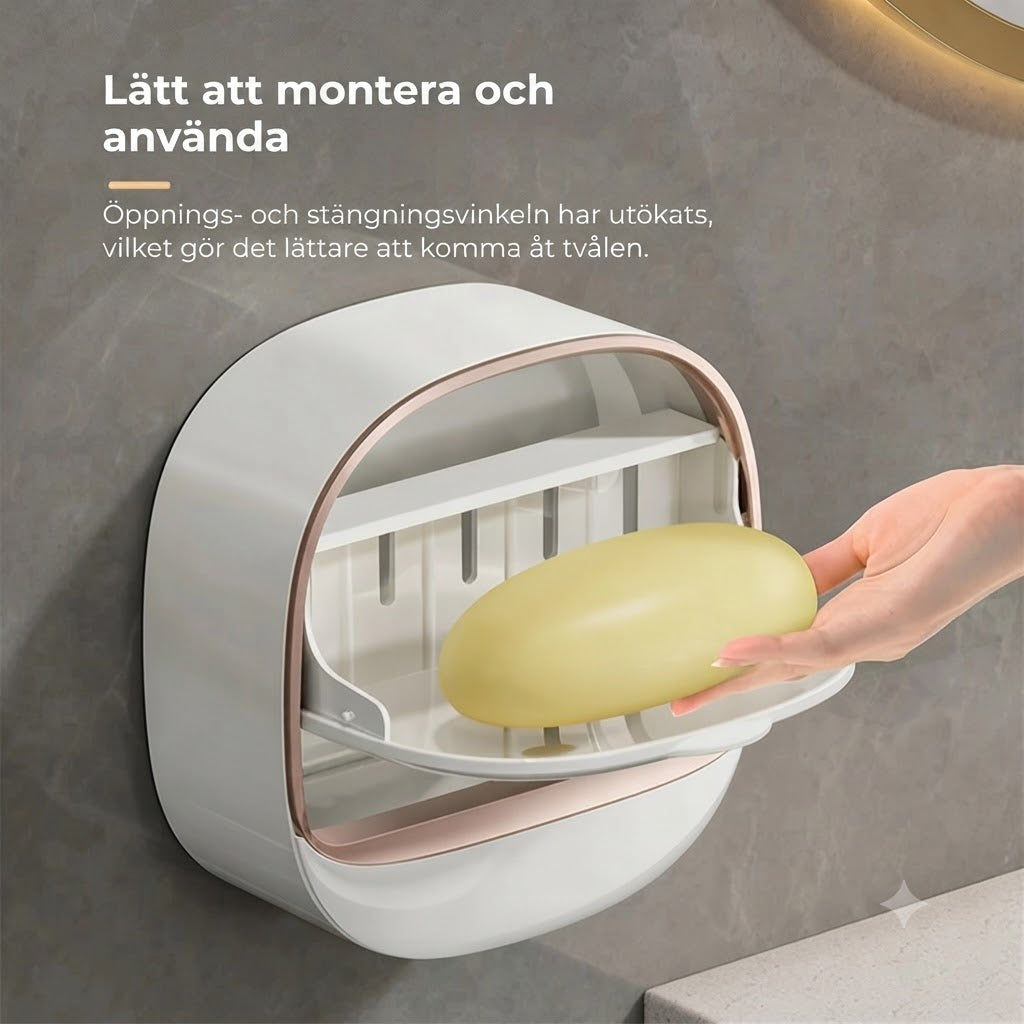 Vattentät väggmonterad tvålhållare
