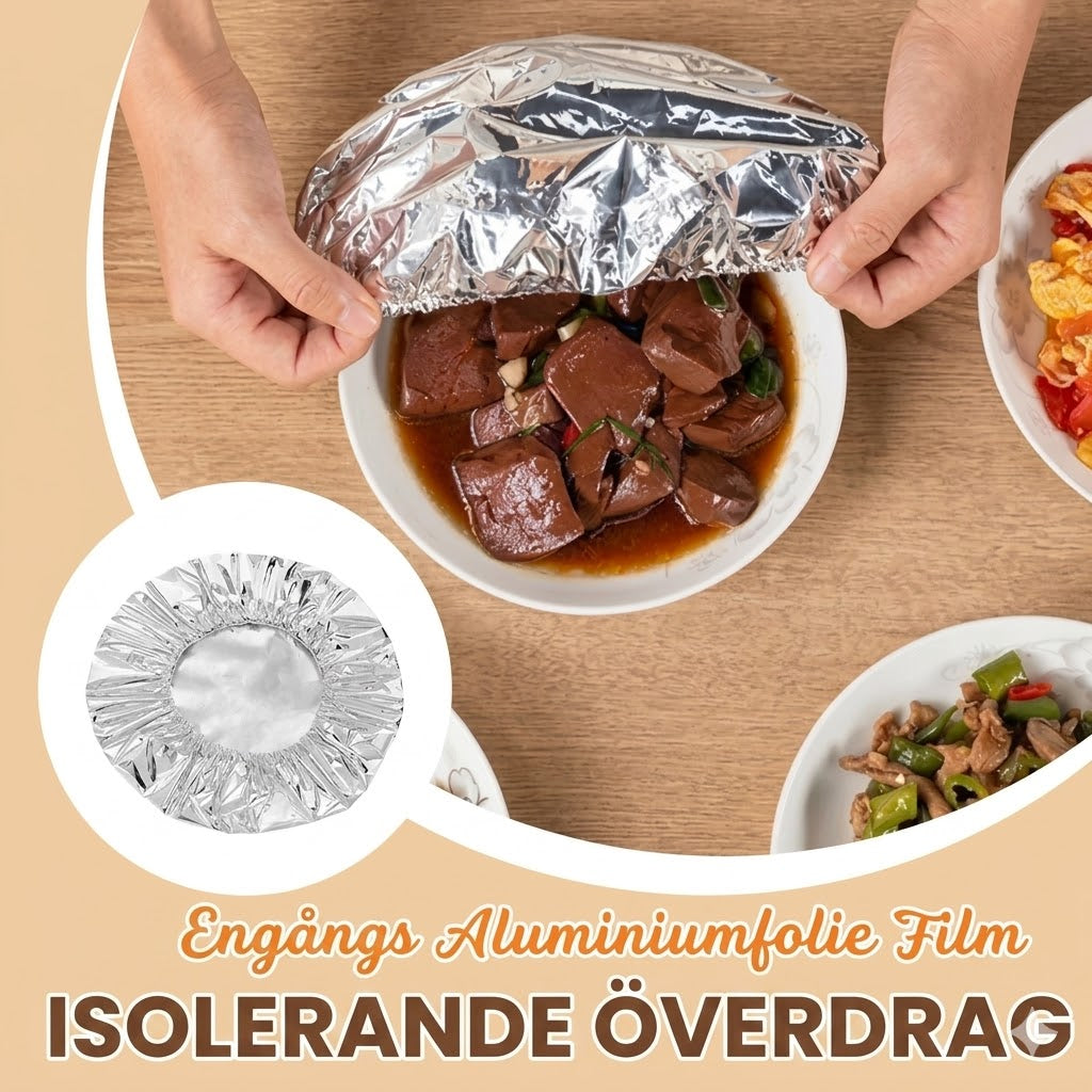 Professionella ugns- och mikrovågsäkra isoleringspåsar i aluminiumfolie – 50-pack