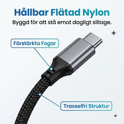 4-i-1 laddkabel med digital display och nyckelring