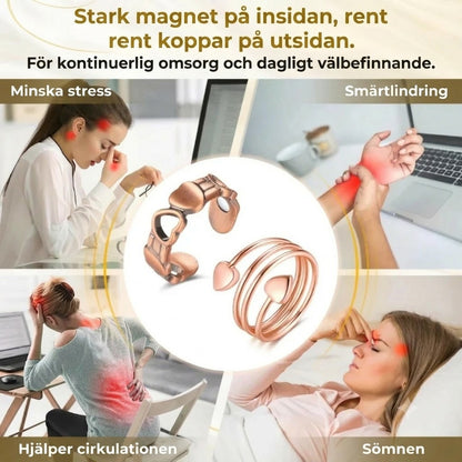 Justerbar kopparring med magneter