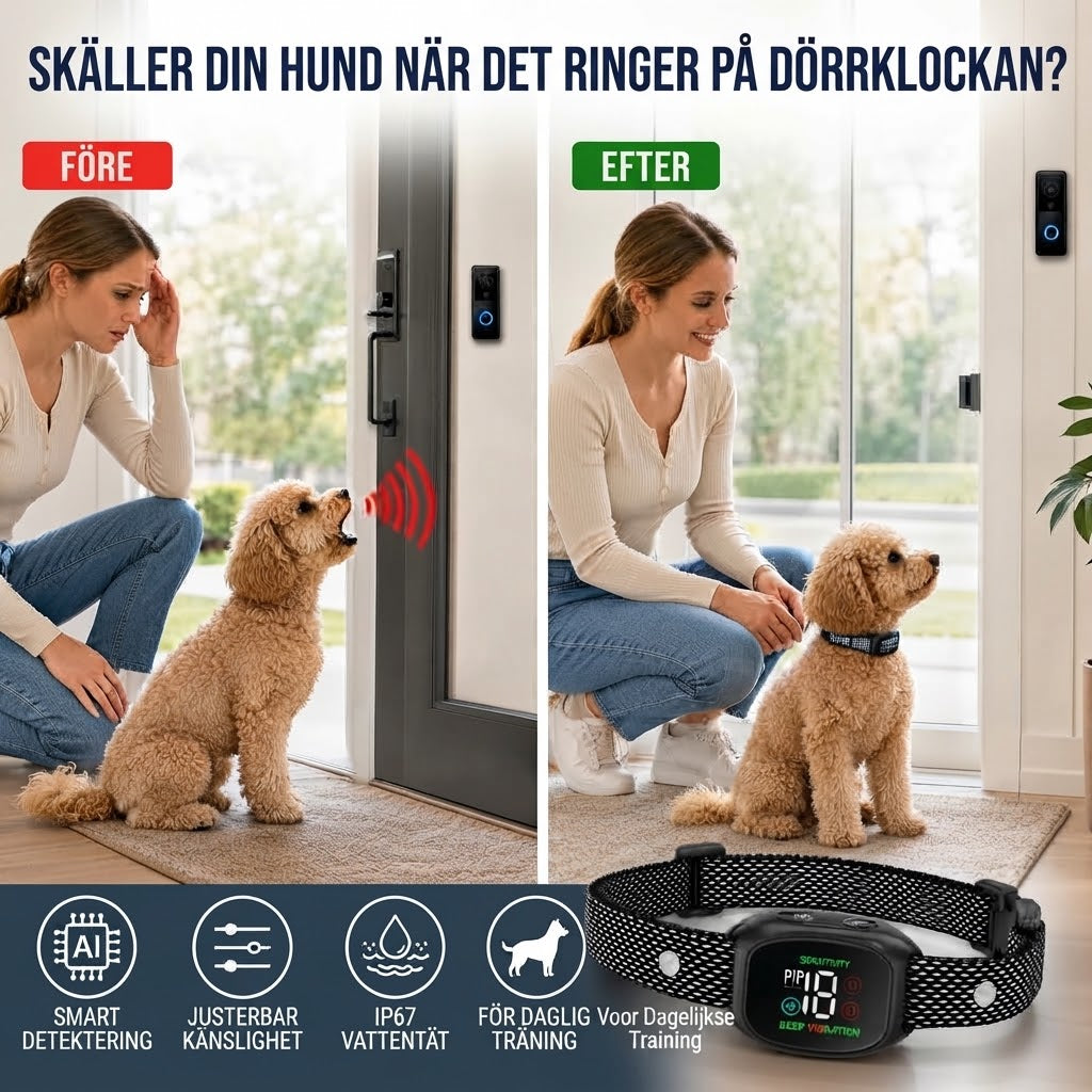 Smart antiskallhalsband för hundar