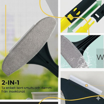 2-i-1 Multifunktionell fönster- och nätborste