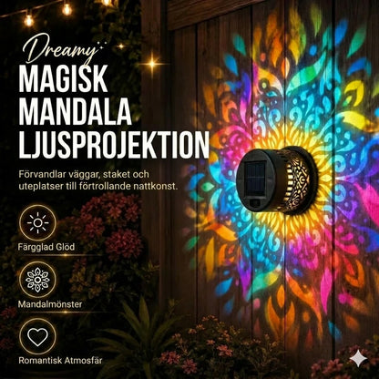 Mandala solcellslampa – vacker projektion & IP65 vattentät