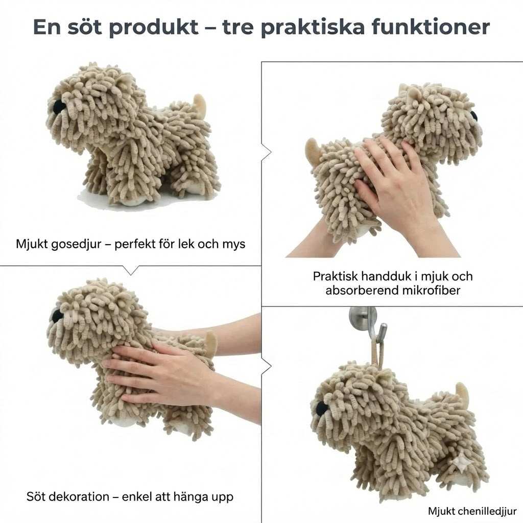 Mikrofiberhandduk för hundar