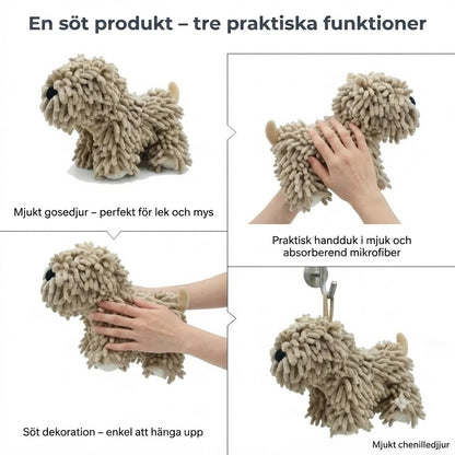 Mikrofiberhandduk för hundar
