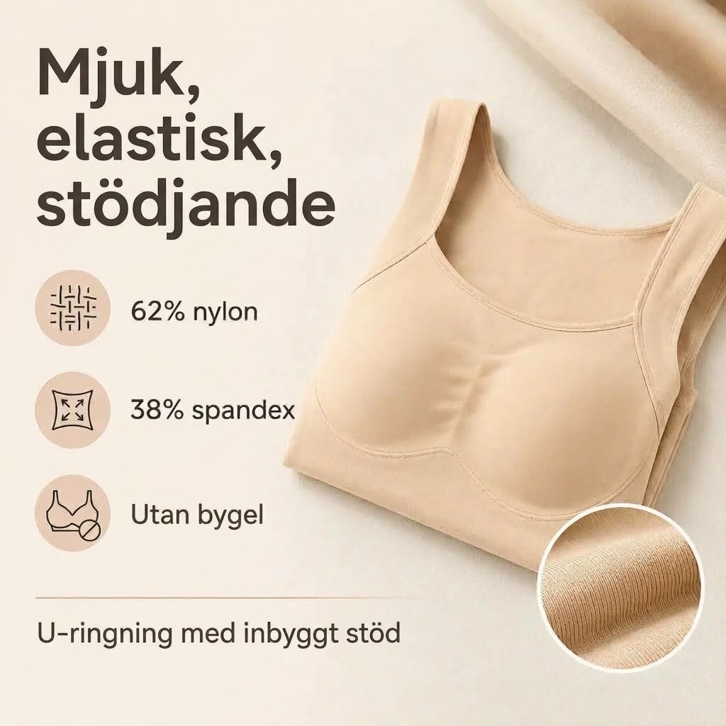 ReeFit BH-topp utan bygel med bekvämt stöd