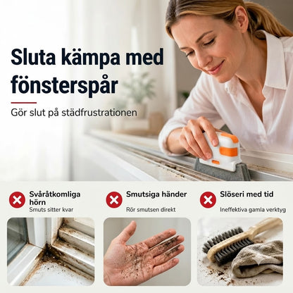 Multifunktionell 3 i 1 rengörare för skenor och springor