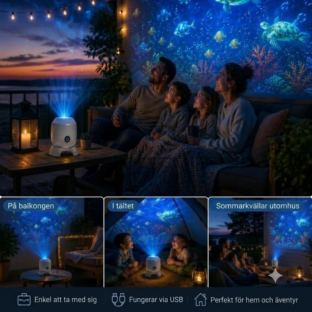 OceanWave Havsprojektor med Roterande LED-belysning