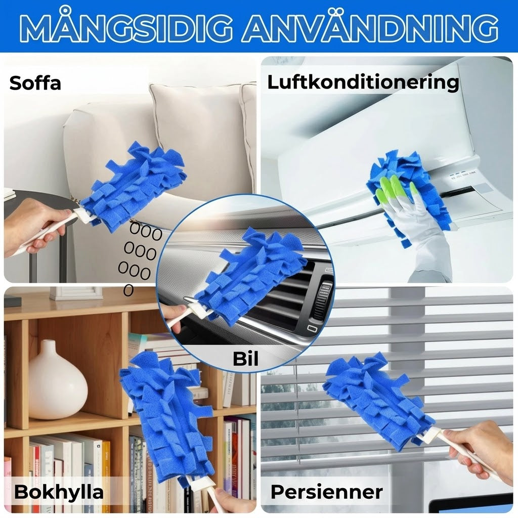Set med återanvändbara dammdukar i fleece