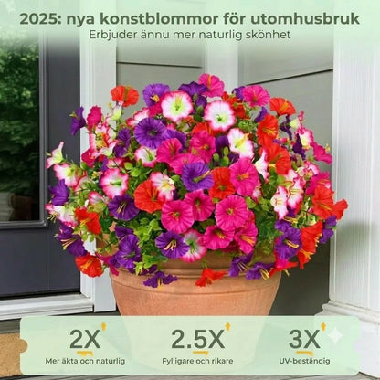 UV-tålig bukett med konstgjorda petunior