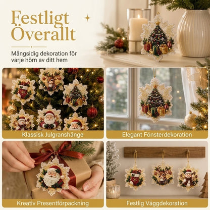 DIY pysselset för julkulor med pärlor och akryl