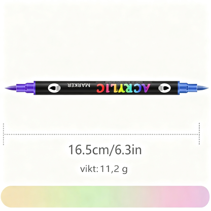 Akrylfärgpenna med dubbla spetsar