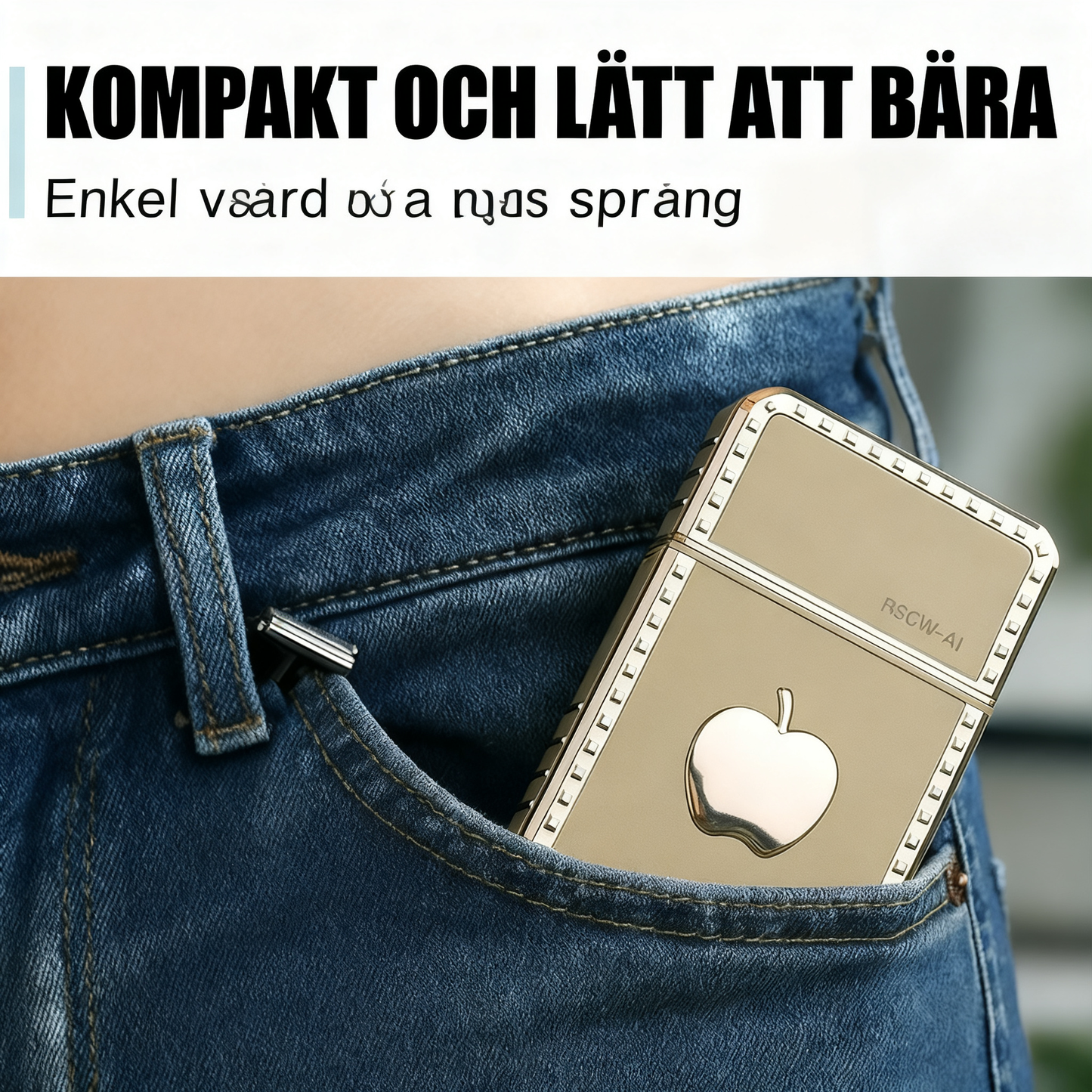 Bärbar elektrisk rakapparat för män