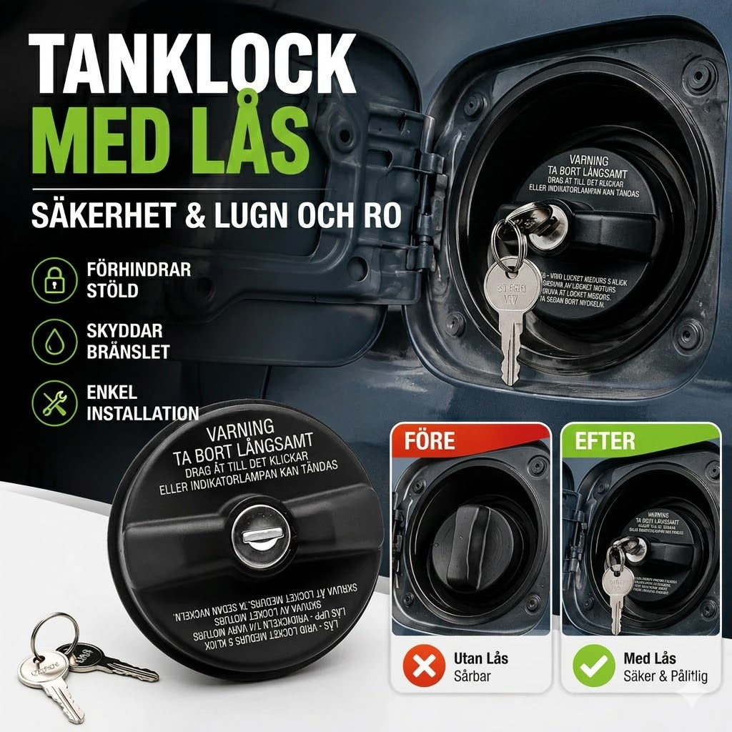 Låsbart tanklock med nyckel