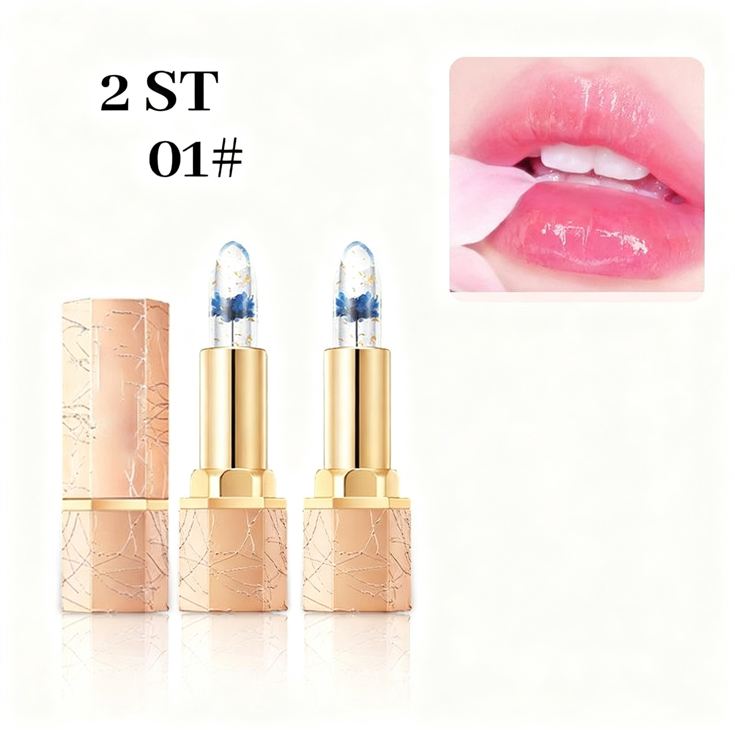 Kristallblomma Temperatur Färgförändring Gelé Läppstift