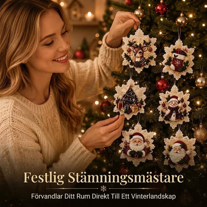 DIY pysselset för julkulor med pärlor och akryl