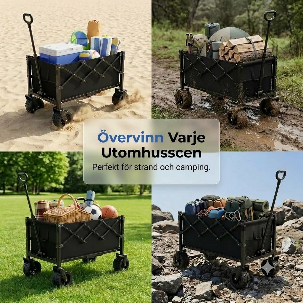 Hopfällbar transportvagn