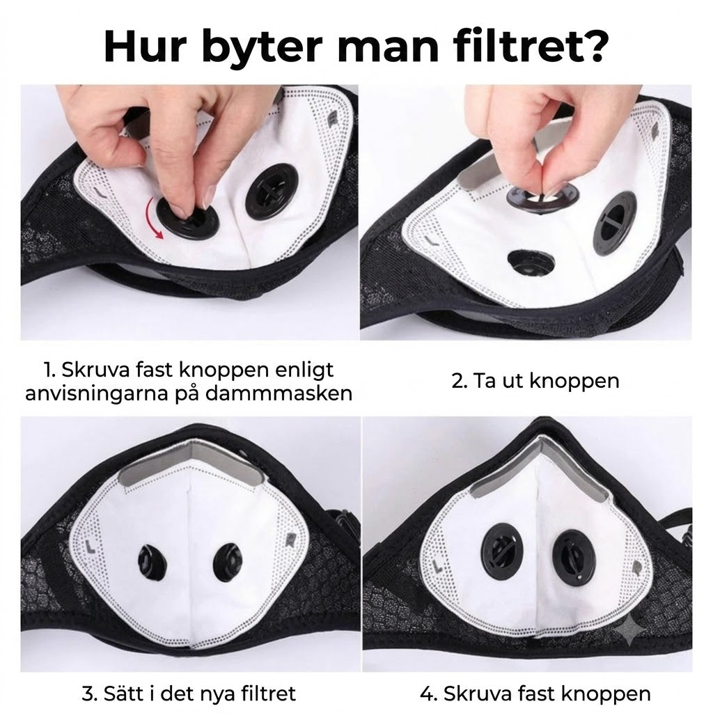 Ansiktsmask med Kolfilter