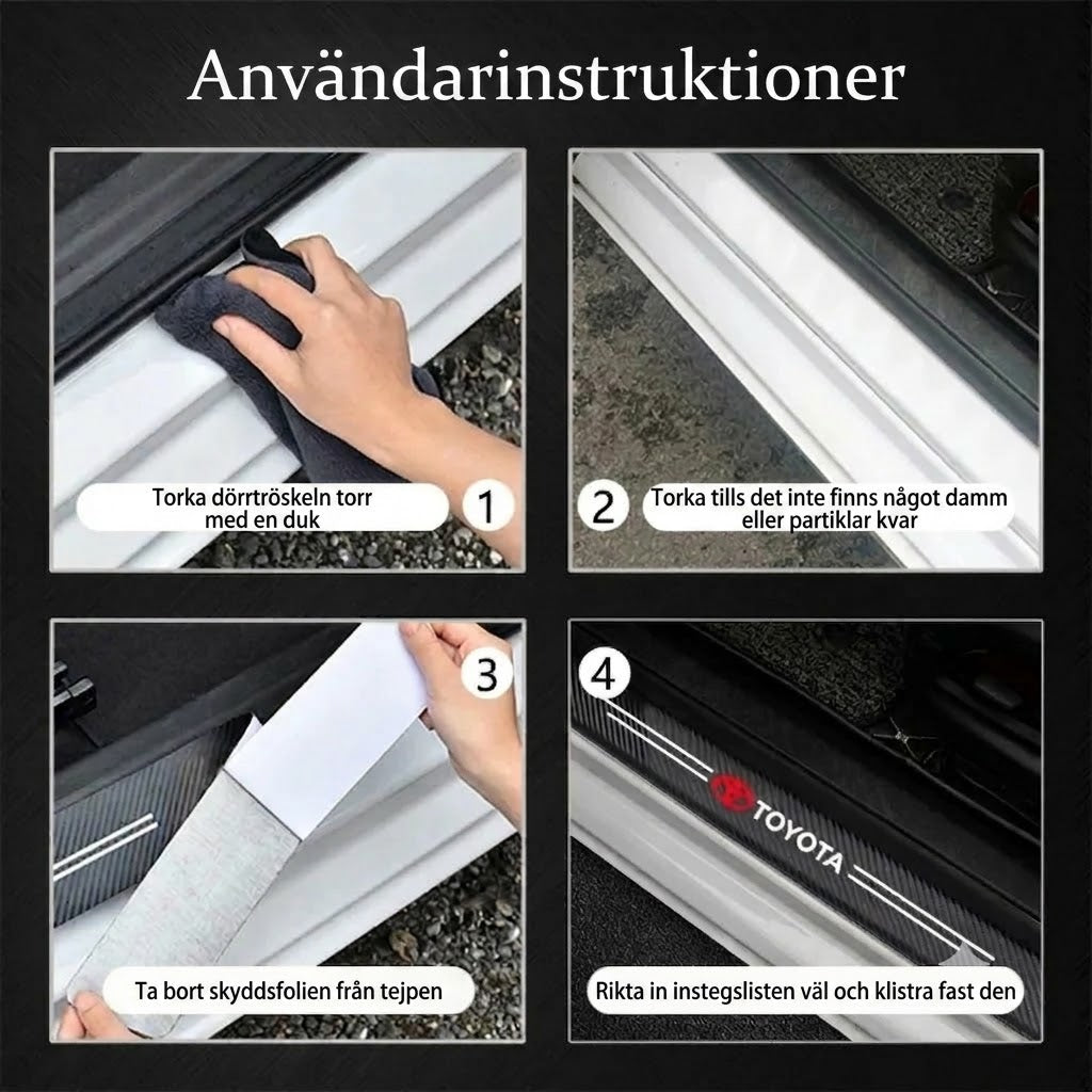 Tröskelskydd för bil, 4-pack