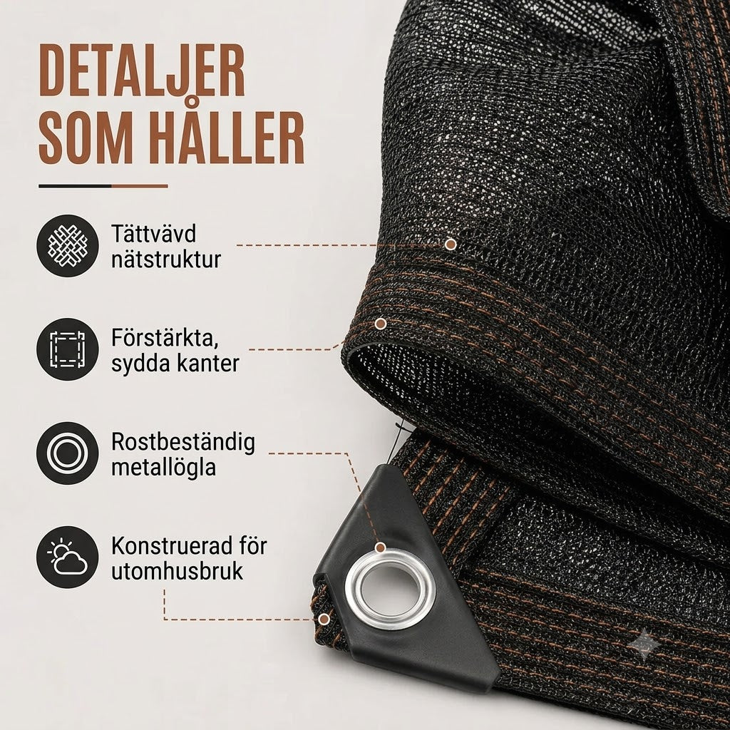 Solskyddande insynsnät
