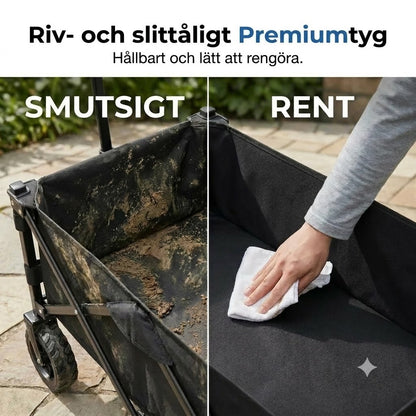 Hopfällbar transportvagn