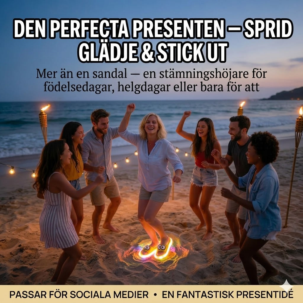 Söta tofflor med lysande tecknade motiv