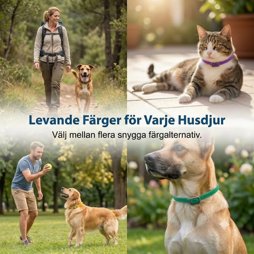 Lopp- och fästinghalsband för husdjur