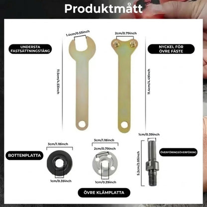 Borrmaskinsadapter för slipning