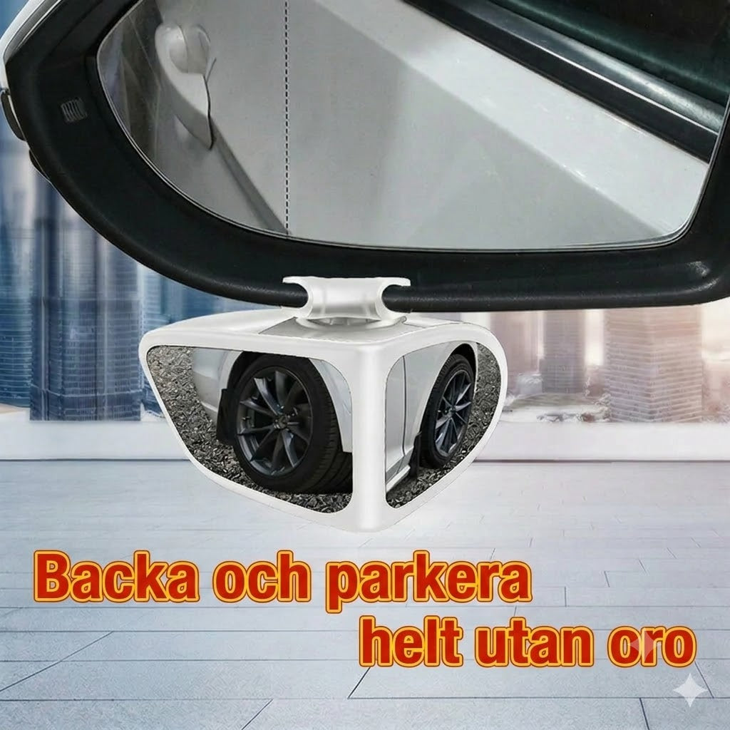 Sidospegel med dubbla linser och 360° justerbar dödavinkel-vy