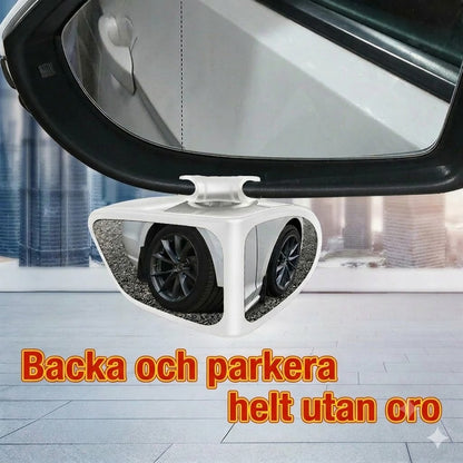 Sidospegel med dubbla linser och 360° justerbar dödavinkel-vy